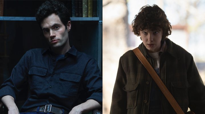 Penn Badgley en 'You' y Millie Bobby Brown en 'Stranger Things'