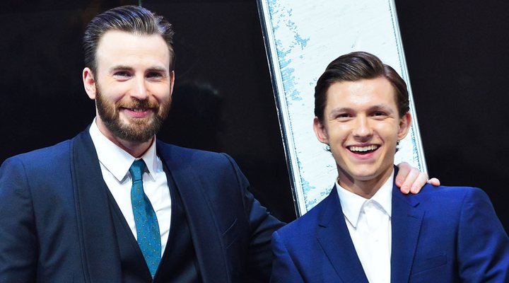 Tom Holland y Chris Evans