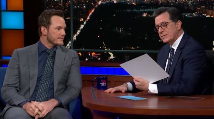 Chris Pratt en el show de Stephen Colbert