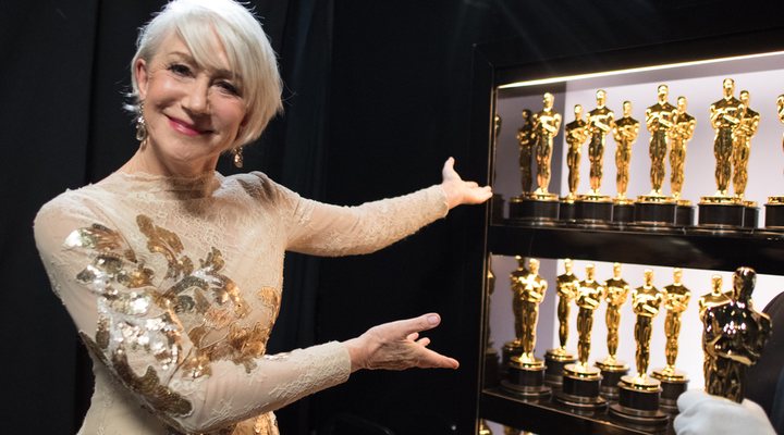 Helen Mirren con los Oscar