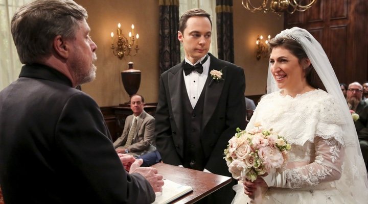 Sheldon y Amy en la temporada 11 de 'The Big Bang Theory'