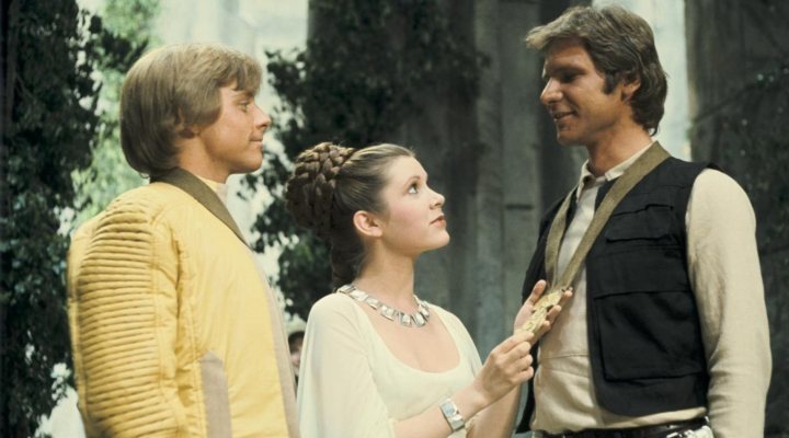 Luke Skywalker, la princesa Leia y Han Solo