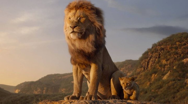 Simba y Mufasa en el remake de 'El Rey León'