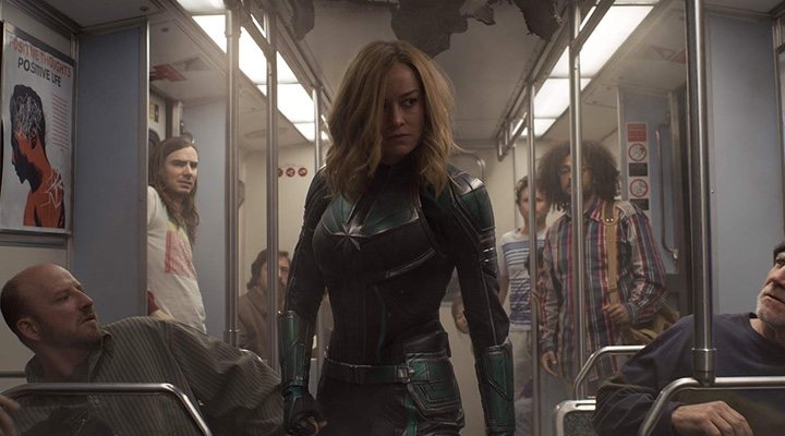 Brie Larson en 'Capitana Marvel'.