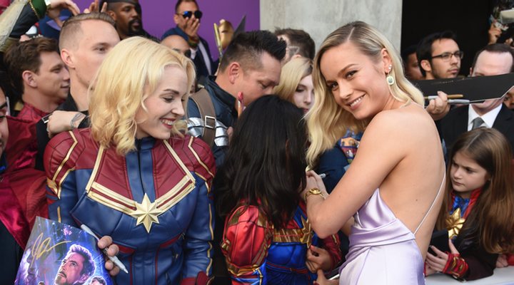 Brie Larson en la alfombra roja de 'Vengadores: Endgame'