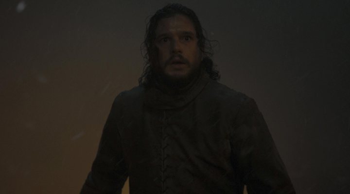 'Jon Nieve durante la batalla de Invernalia'