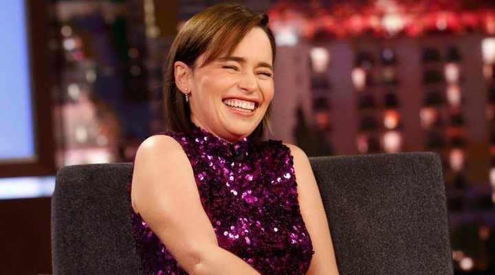 Emilia Clarke en el programa 'Jimmy Kimmel Live!'