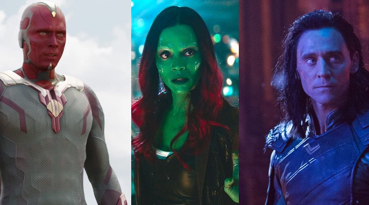  Visión, Gamora y Loki en 'Vengadores: Infinity War'