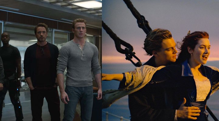  'Vengadores: Endgame' (izquierda) y 'Titanic' (derecha)