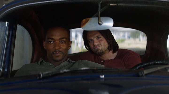  Anthony Mackie y Sebastian Stan en 'Capitán América: Civil War'