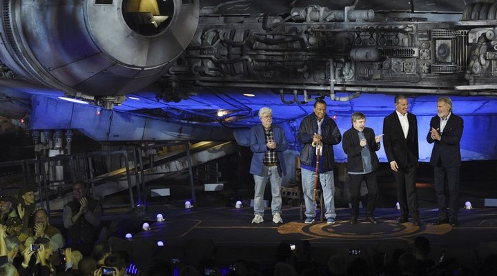 George Lucas, Harrison Ford y Mark Hamill inauguran 'Star Wars: Galaxy's Edge': 