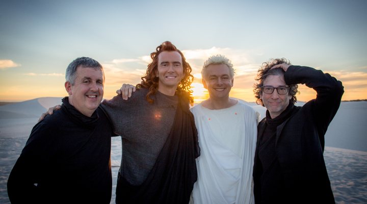 Director, guionista y actores de 'Good Omens'