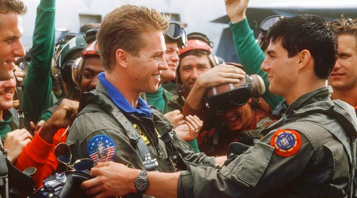  Val Kilmer y Tom Cruise en 'Top Gun- Ídolos del aire'