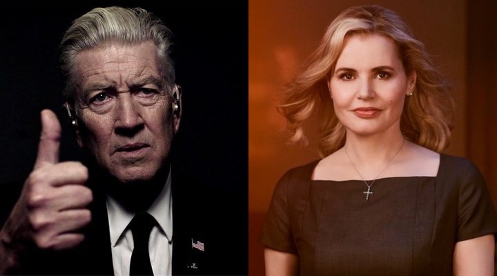 David Lynch y Geena Davis