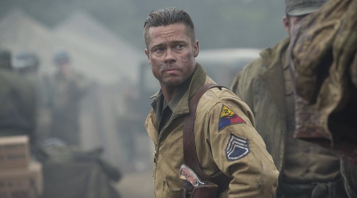  Brad Pitt en 'Corazones de acero'