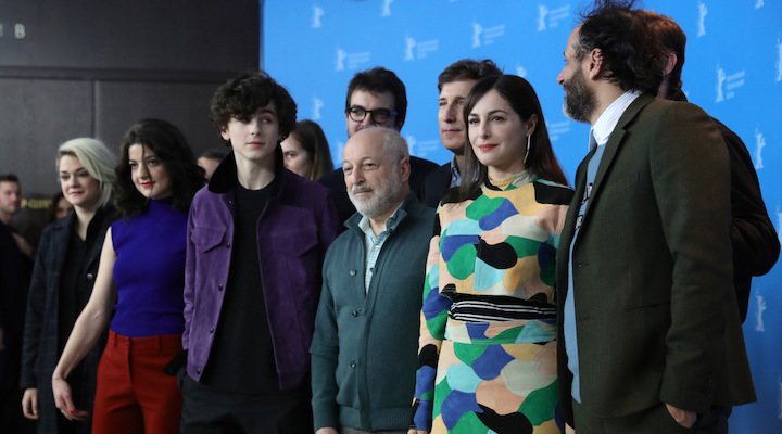 Aciman con el equipo de 'Call Me by Your Name'