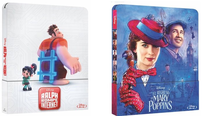  steelbooks 'Ralph Rompe Internet' y 'El regreso de Mary Poppins'