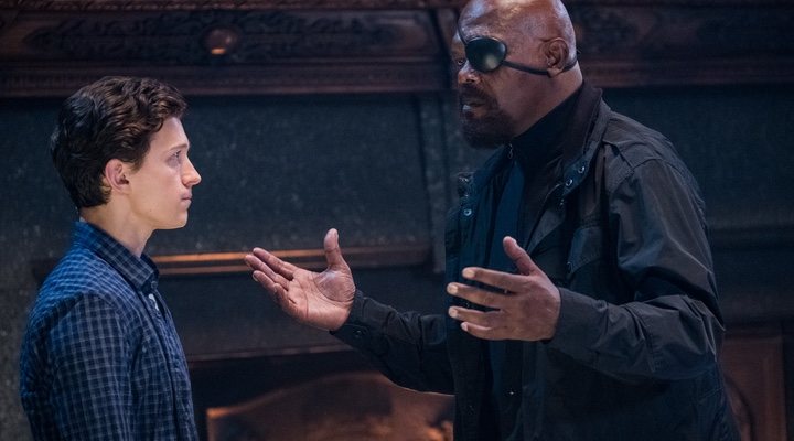  Tom Holland y Samuel L. Jackson en 'Spider-Man: Lejos de casa (2019)'