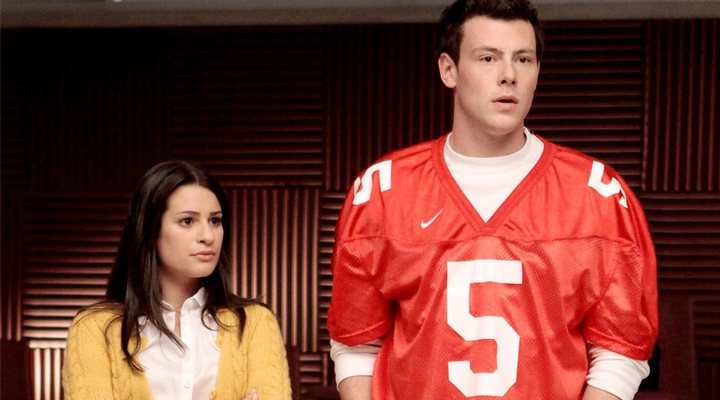 Lea Michele y Cory Monteith en 'Glee'