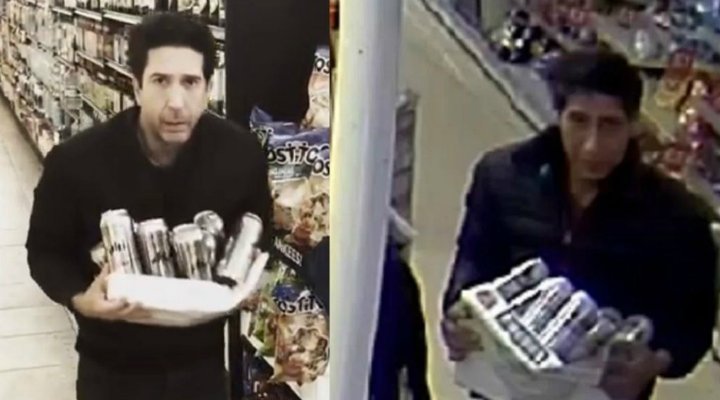 David Schwimmer y el ladrón de cerveza parecido a él