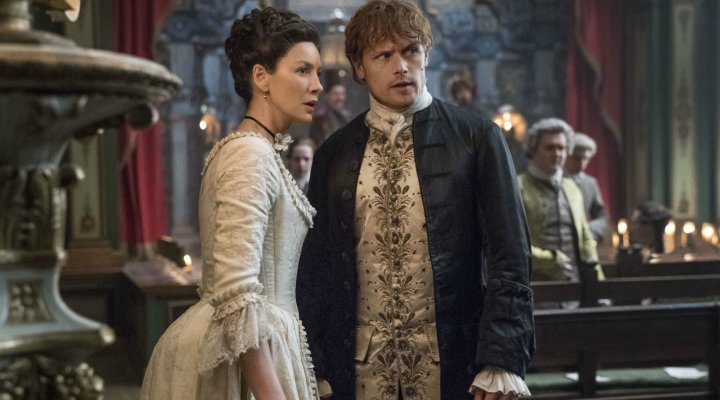 Caitriona Balfe y Sam Heughan en 'Outlander'