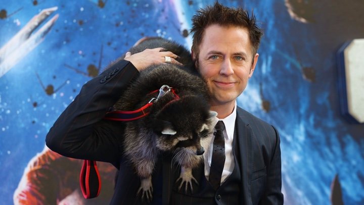 'James Gunn y Oreo, el mapache en el que se basó Rocket'