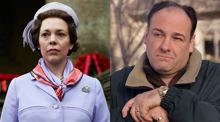 Olivia Colman y James Gandolfini