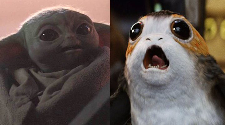 Daisy Ridley Porgs o Baby Yoda