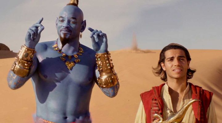 Will Smith y Mena Massoud en 'Aladdin'