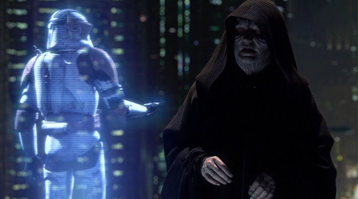 Ian McDiarmid en un fotograma de 'Star Wars: La venganza de los Sith'