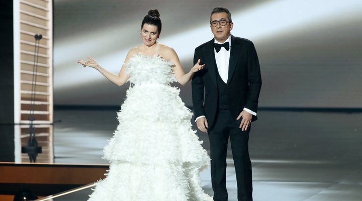 Silvia Abril y Andreu Buenafuente en la Gala de los Goya 2020