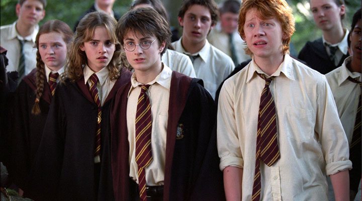 Rupert Grint, Emma Watson y Daniel Radcliffe en 'Harry Potter y el prisionero de Azkaban'