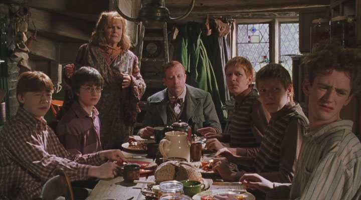 La familia Weasley al completo en 'Harry Potter y la Cámara Secreta'