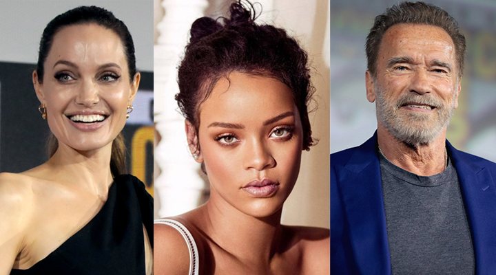  Angelina Jolie, Rihanna y Arnold Schwarzenegger