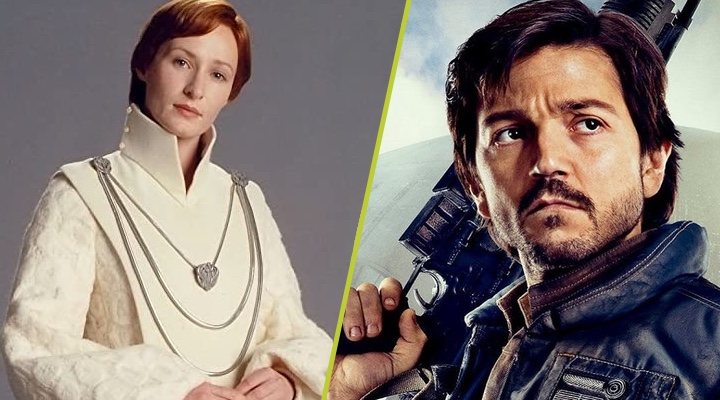  Genevieve O'Reilly y Diego Luna como Mon Mothma y Cassian Andor en 'Rogue One'