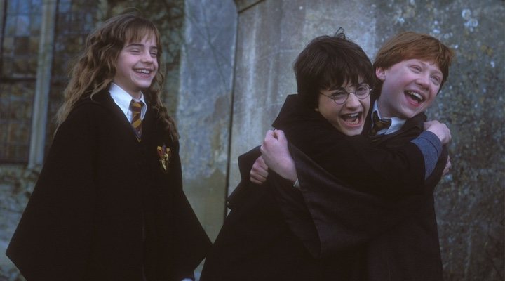  Emma Watson, Daniel Radcliffe y Rupert Grint en 'Harry Potter'