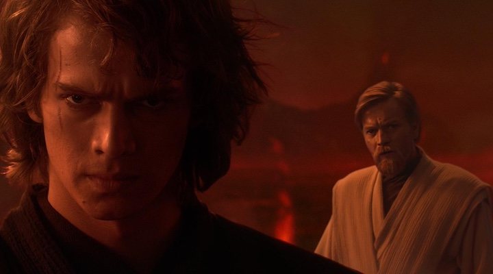  Hayden Christensen y Ewan McGregor en 'Star Wars: La venganza de los Sith'