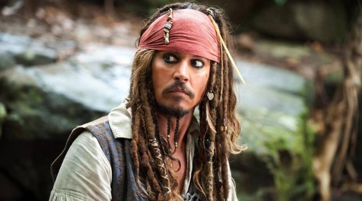 Johnny Depp en 'Piratas del Caribe'