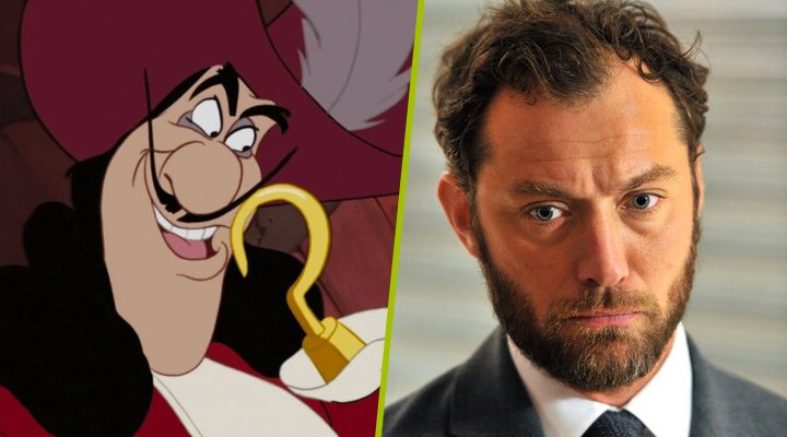 Jude Law como el Capitán Garfio