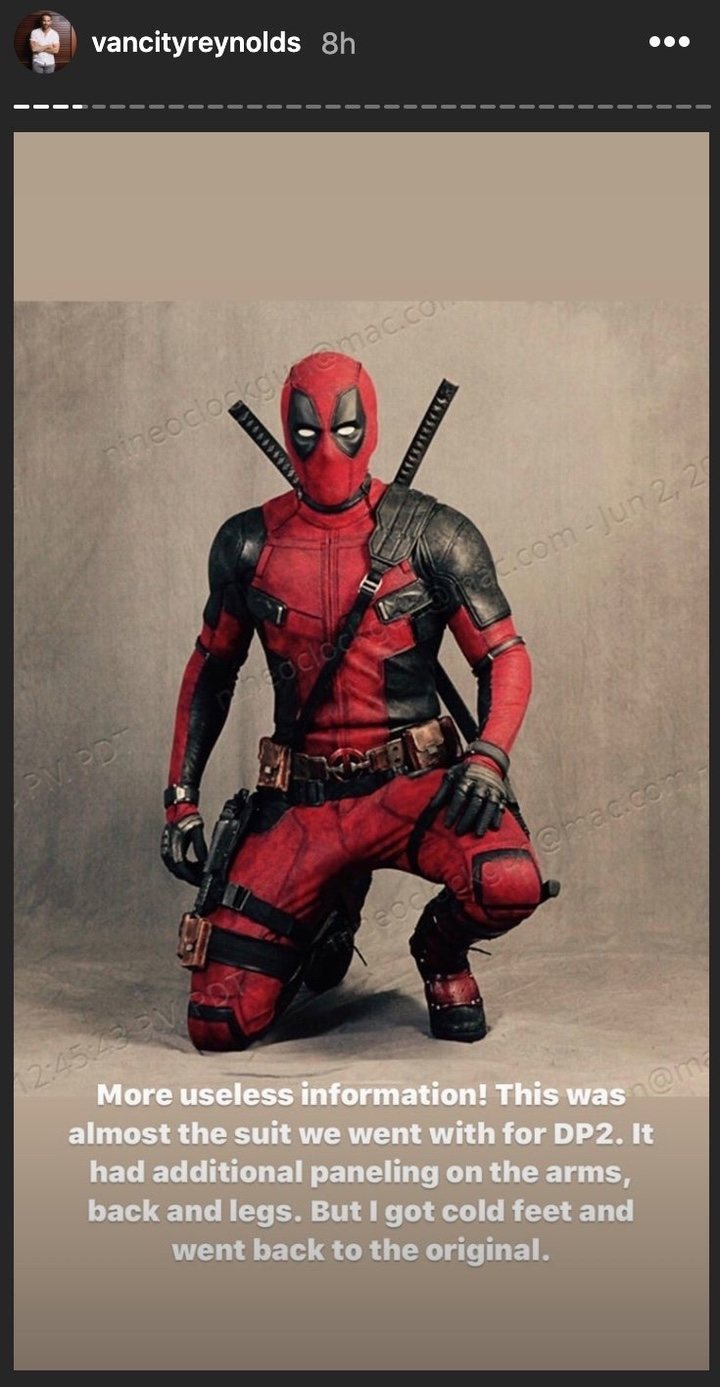  Traje descartado de Deadpool para 'Deadpool 2' (2018)