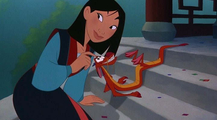  Imagen de Mulan y Mushu en el clásico de Disney