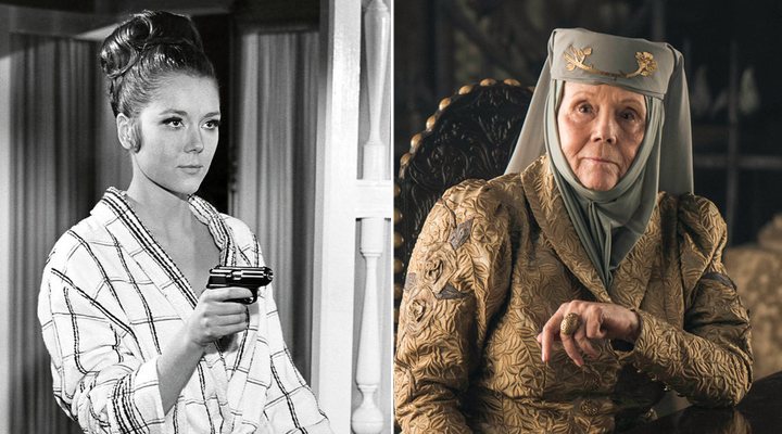 Diana Rigg en 'Al servicio secreto de su majestad' y como Lady Olena en 'Juego de Tronos'