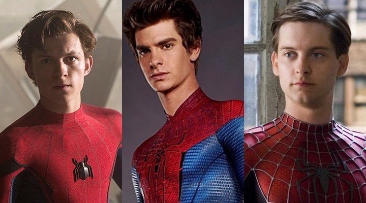 Los Spider-Man de Tom Holland, Tobey Maguire y Andrew Garfield