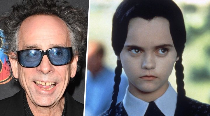  Tim Burton y Christina Ricci como Miércoles en 'La familia Addams'