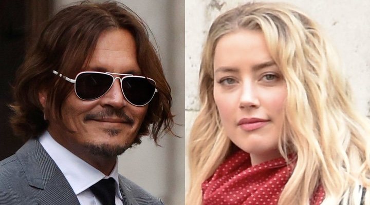 Johnny Depp y Amber Heard en el juicio por difamación