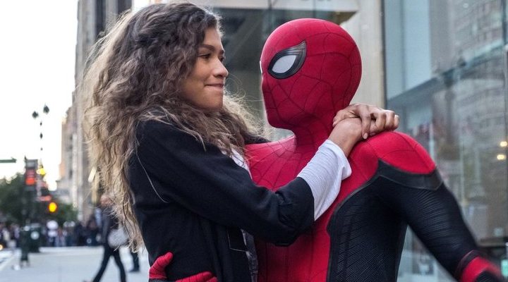 Spider-Man junto a MJ en el rodaje de 'Spider-Man 3'