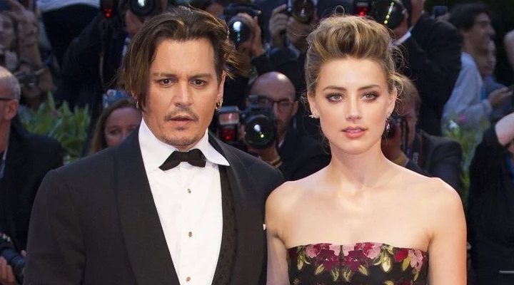 'Johnny Depp con su ex mujer Amber Heard'