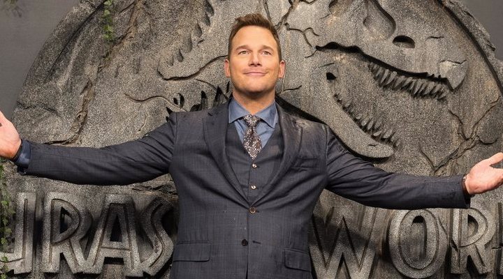 'Chris Pratt presentando en Madrid Jurassic World: El reino caído'