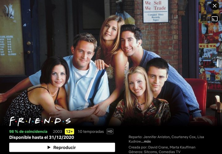 'Friends' en Netflix España