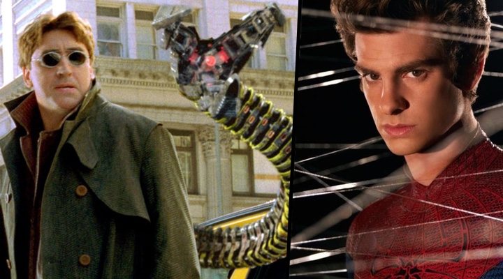  Alfred Molina y Andrew Garfield en 'Spider-Man'